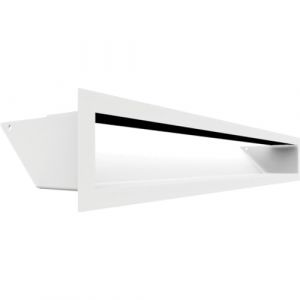Kratki Grille de chemin&eacute;e Air SF Blanc 9 x 60 cm