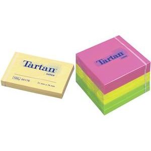 Post-It Note repositionnable Tartan 100 feuilles (76x127 mm)