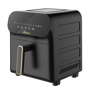Ardes ARFRYA04 Friteuse à air ELDORADA 6L D - Friteuse à air chaud en métal d'une capacité de 6L- Friteuse à air avec écran numérique tactile - Minuterie 90 min - Friteuse à air Technologie RapidAir