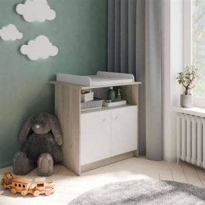Demeyere Commode a langer 2 portes 1 niche HELICIA mat & Chene kronberg 79 6 70 94 4 cm