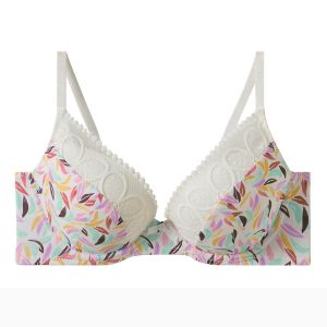 Soutien-gorge ampliforme coque moul&eacute;e multico blanc Entracte