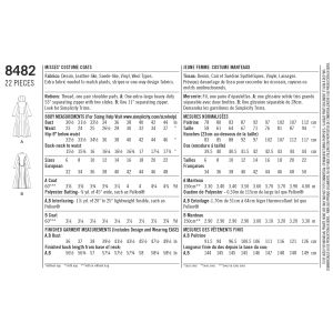 Simplicity Patron 8482 Costume femme -