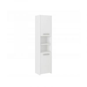 Image de PRAGUE Meuble Colonne de salle de bain 30x30x170 Rangement salle de bain contemporain Armoire Toilette Colonne moderne Blanc