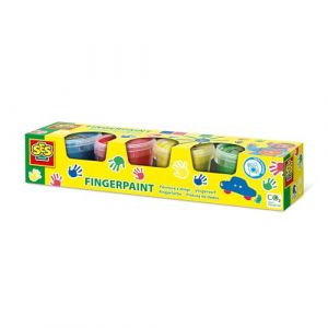 Ses Creative Peinture à Doigt 4 Couleurs primaires x 110ml, 00391, Various, 110 Millilitre