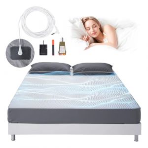 VEVOR Draps de Mise &agrave; Terre, 1981 x 2030 mm, Draps-Housses 90% Coton + 10% Fibre d'argent Pur, avec Cordon de Mise &agrave; la Terre et Testeur, pour Sommeil et Un Bien-&ecirc;tre Am&eacute;lior&eacute;s, Gris, Taille King