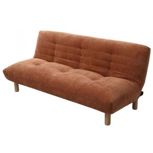 Bestmobilier - Soan - banquette 2 places convertible clic-clac en velours texturé - terracotta