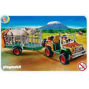 Image de Playmobil 4832 - Véhicule de safari avec rhinocéros