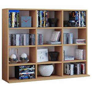 Vcm Megosa Mini Sammelregal Etagère bibliothèque Rangement, Hêtre, 69,2 x 102,1 x 23 cm