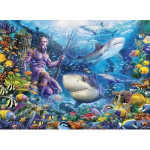 Ravensburger HOFF Puzzle Monde sous-Marin - Les Requins et Le Roi de la mer - 500 Pieces Ocean - Collection mer et Fond Marin - corails