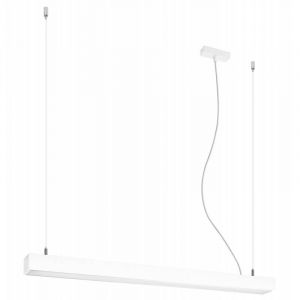 Image de Lumiere Luminaire suspendu barre droite lin&eacute;aire &agrave; LED int&eacute;gr&eacute;e 95cm Blanc 3000K
