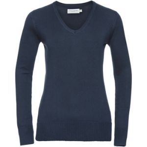 Russell Pull col V COLLECTION - Femme (2XL) (Bleu marine) - UTBC1011