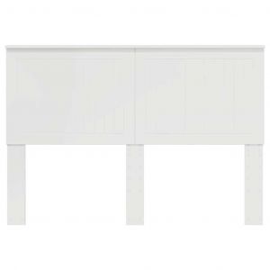 VidaXL T&ecirc;te De Lit Blanc Brillant 140 Cm Bois D'ing&eacute;nierie