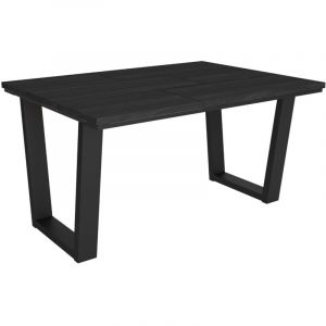 Table à manger, Meuble Salle à Manger, 140x90x74cm, Pour 6 personnes, Meubles de Salon, Style industriel, Noir - Skraut Home