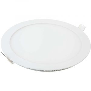 V-TAC Mini panneau led 18 w, montage encastré, rond, blanc chaud