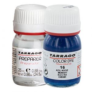 Image de Tarrago Color Dye Double Teinture Colorante Cuir, Cuir Synthétique Et Textil Bouteille + Préparateur 25 millilitres Couleur Bleu Roi-16