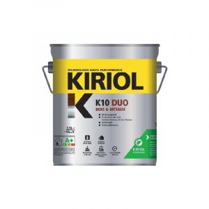 Kiriol K10 DUO NOIR BRILLANT 2,5L Primaire/finition &agrave; de r&eacute;sines alkydes