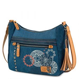 Lois - Petit sac Femme de Marque - Sacs à bandoulière Femme à usage quotidien en Toile/PU - Casual 310556, bleu, Talla única, Sport