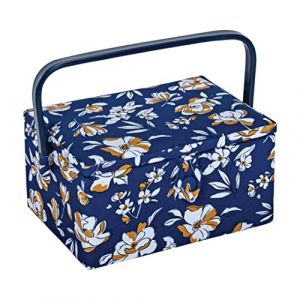 Hobby Gift Boîte de rangement de taille moyenne pour couture et loisirs créatifs Motif floral d'automne