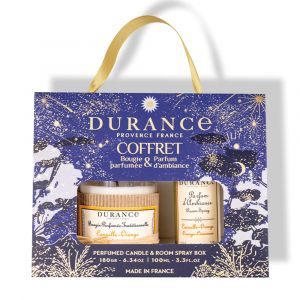 Durance Coffret bougie parfumée et parfum d'ambiance - Cannelle Orange
