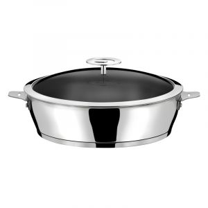 Sauteuse induction avec couvercle Asana grise - D.28 cm