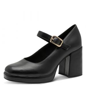 Marco Tozzi Escarpins pour Femme avec Sangle 2-24405-43, Noir, 36 EU