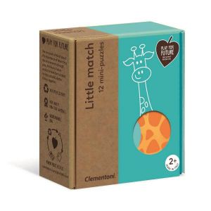 Clementoni Little Match-Animaux-Puzzle Enfant 24 pièces-matériaux 100% recyclés-fabriqué en Italie, 2 Ans et Plus, 16252, Multicolore