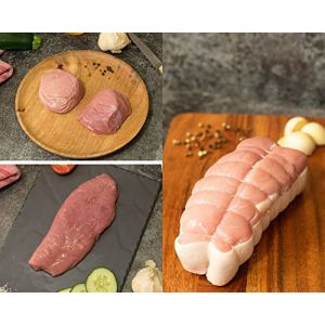 Colis Veau Fran&ccedil;ais : 1 r&ocirc;ti de veau, 2 escalopes de veau, 2 pav&eacute;s de veau - 1,160kg - France