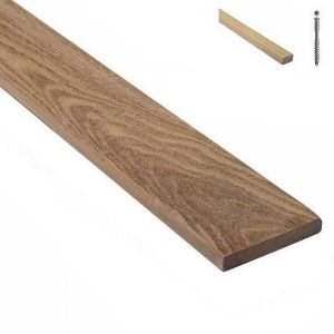 Kit terrasse de 25m² en bois exotique CUMARU Longueur des lames 1850mm avec Lambourde et vis