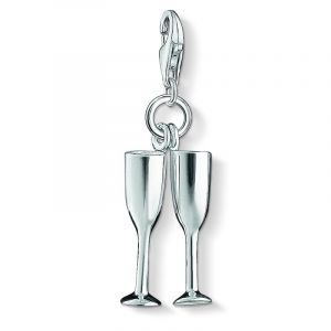 Thomas Sabo Femmes-Pendentif charm Flûtes À Champagne Charm Club Argent Sterling 925 1288-001-12