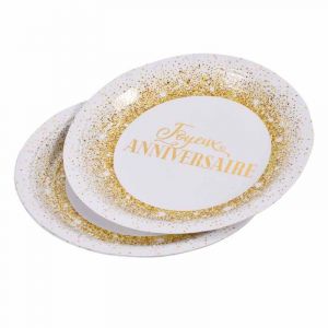 Lot De 6 iettes En Carton anniversaire Gold Ii 18cm Blanc Prix