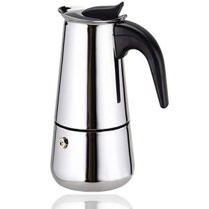 Herzberg HG5024 - Cafeti&egrave;re italienne - Poign&eacute;e en plastique r&eacute;sistant - Capacit&eacute;: 9 tasses Acier Inoxydable
