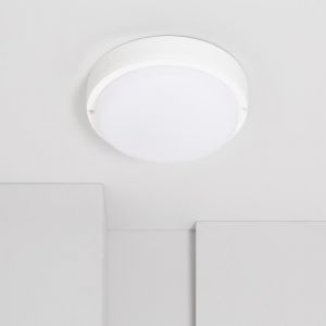 Plafonnier Led Extérieur Rond 25w Hublot White Ip65 Ø175 Mm Blanc Neutre 4000k