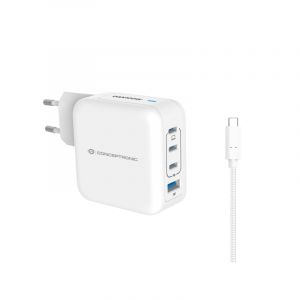 Conceptronic Chargeur universel pour appareils mobiles ALTHEA18W, blanc, courant alternatif, charge rapide, intérieur