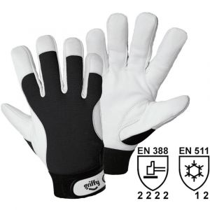 Image de L+D Griffy Gants de protection 1707 Paume de la main : Cuir Nappa ; Dessus de la main : élasthanne EN 388 RISQUES MECANIQUES 2222 + EN 511 RISQUES FROID 12x