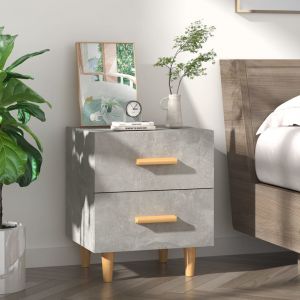 VidaXL Table de chevet Gris b&eacute;ton 40x35x47,5 cm