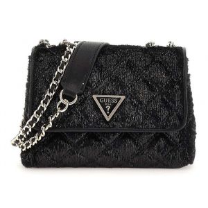Guess Sac à épaule bandoulière noir pour femme - Giully Mini 2 Compartment Convertible Flap XS 288156