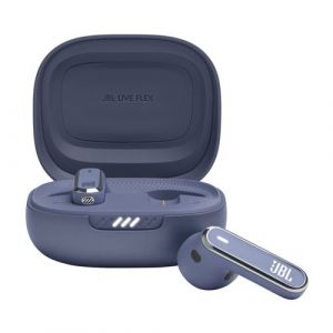 JBL Ecouteurs Live Flex Bleu - Ecouteurs sans fil a reduction de bruit