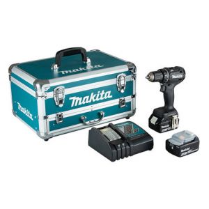 Makita Perceuse visseuse 18V avec accessoires + 2 batteries 5Ah + chargeur rapide + coffret - DDF485TX2B