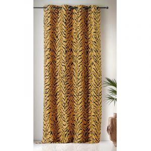 LINDER Rideau ethnique jaune 140x240cm