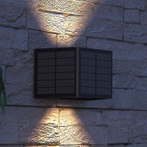 Calex Applique d'extérieur LED solaire Caserta, up/down, noir