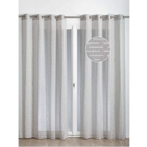 Homemaison Voilage tamisant à fils chenille Riane Taupe 140 x 240 cm - Taupe
