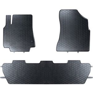 Mossa Tapis de Sol Caoutchouc - Set de 3 Tapis de Pieds - Ajustement Parfait - Noire - 5902538448420