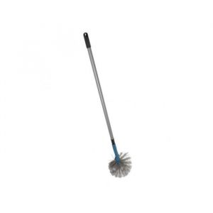 Homea Balai Tête de Loup Manche Métal Téléscopique 80>130Cm Anthracite/Bleu Paon