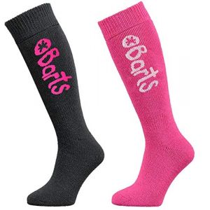 Barts BASIC SOCK 2 PACK KIDS ANTHRACITE & FUCHSIA 21 [Taille 27/30]