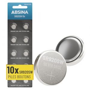 Absina Pile bouton 371 1.55 V 10 pc(s) oxyde d'argent S552863