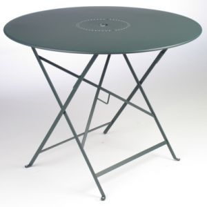 Fermob Floréal - Table pliante Ø96cm - cedre/laqué/avec trou parasol/H 73cm