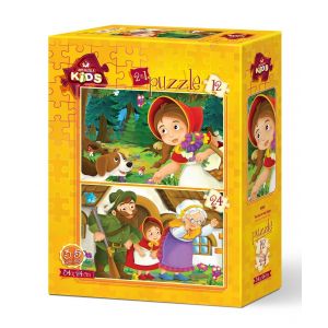 Art Puzzle 2 Puzzles - Fille au Chaperon Rouge