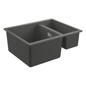 Grohe K500 Evier en quartz composite 55,5x46cm avec vide-sauce inversible, Gris granite (31648AT0)