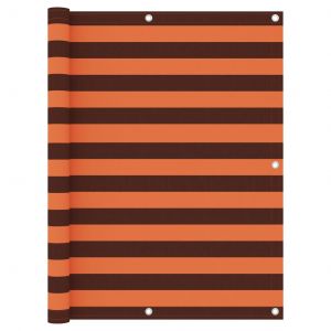 VidaXL &Eacute;cran de balcon Orange et marron 120x300 cm Tissu Oxford
