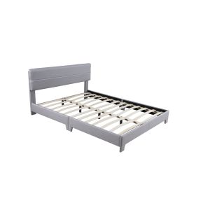 Concept-Usine Lit design 160x200 cm en lin gris